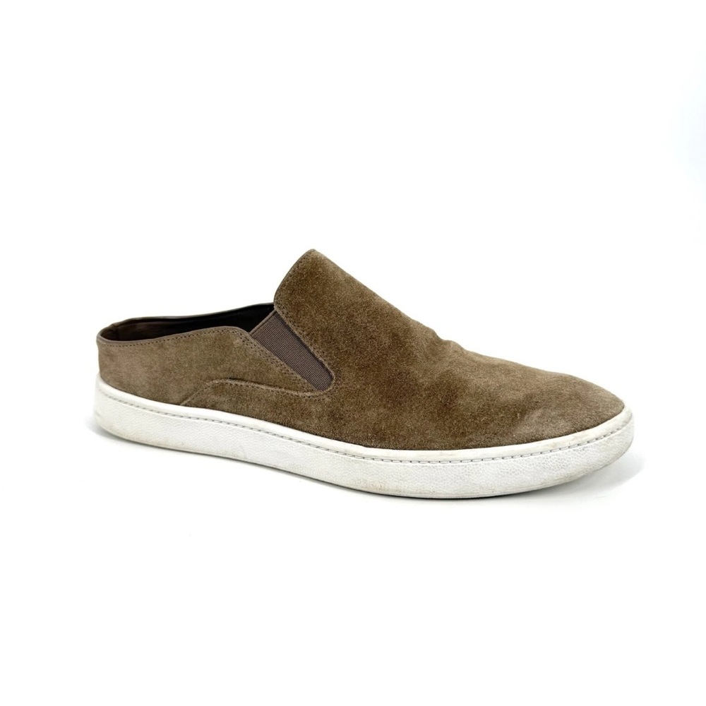 Vince Suede Mules Womens Size 7 Brown Leather Sneaker Style Slip-On Shoes